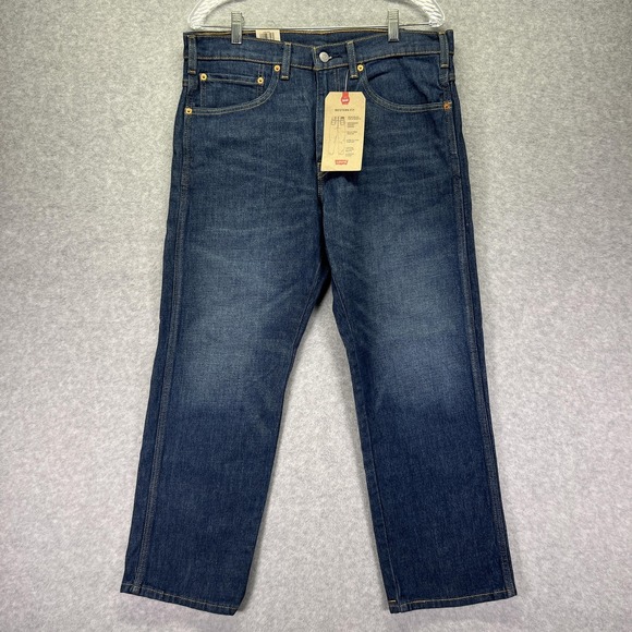 Levis Western Fit Jeans Mens 34x29 Blue Denim Stretch Reinforced Cowboy - Picture 1 of 10